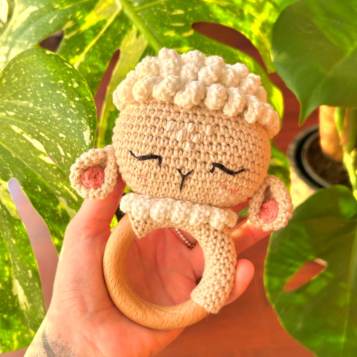 PERSONALISED Engraved Name - Crochet Rattles