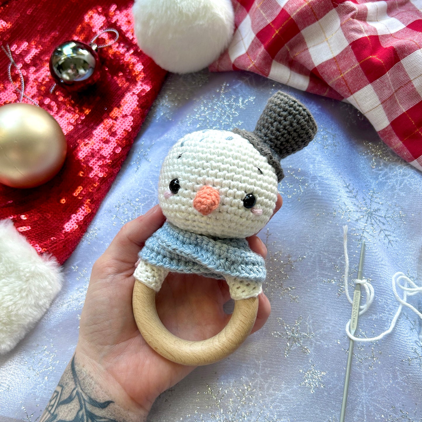 Frosty The Snowman - Crochet Rattle