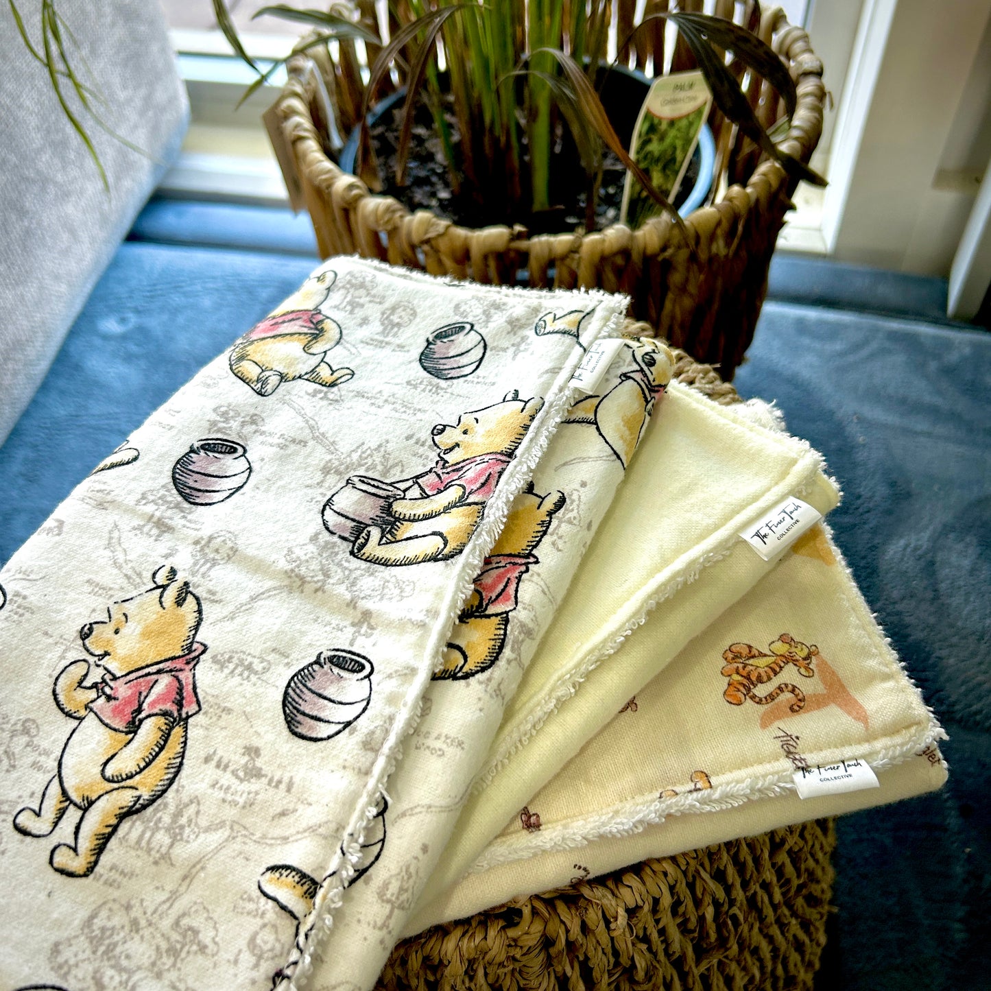 Winnie the Pooh, Set #1 - Cotton Towelling Burp cloths