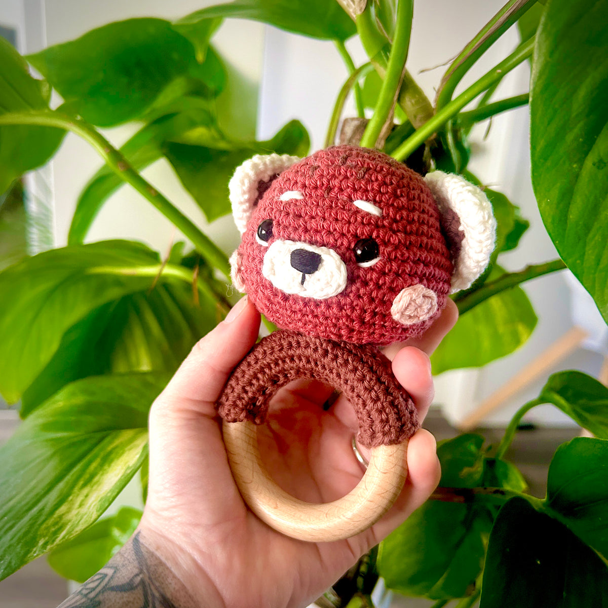 Crochet Red Panda Rattle
