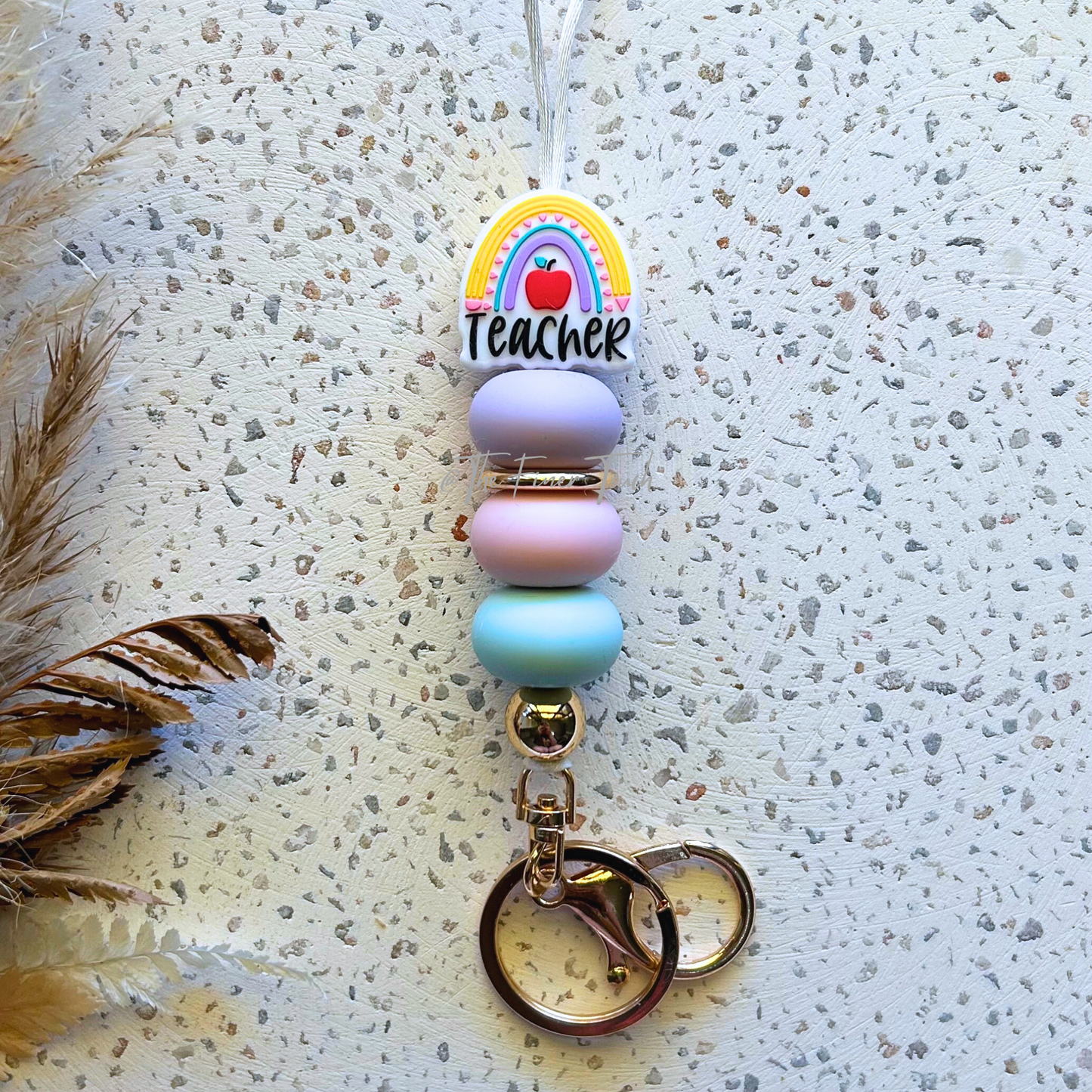 Teacher Pencil Rainbow I Pastel - Lanyard