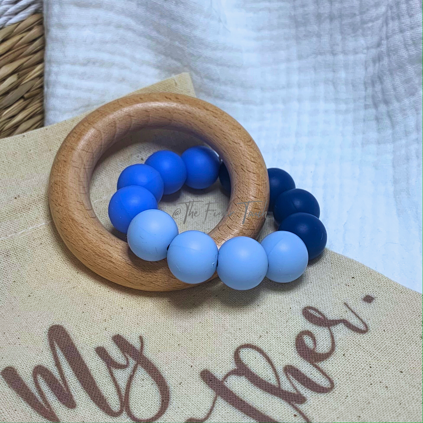 DUO Silicone & Beech Wood Teether