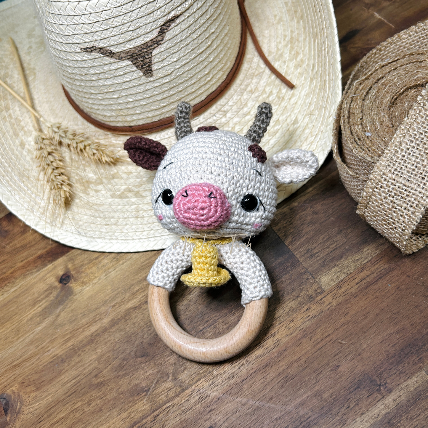 PERSONALISED Engraved Name - Crochet Rattles