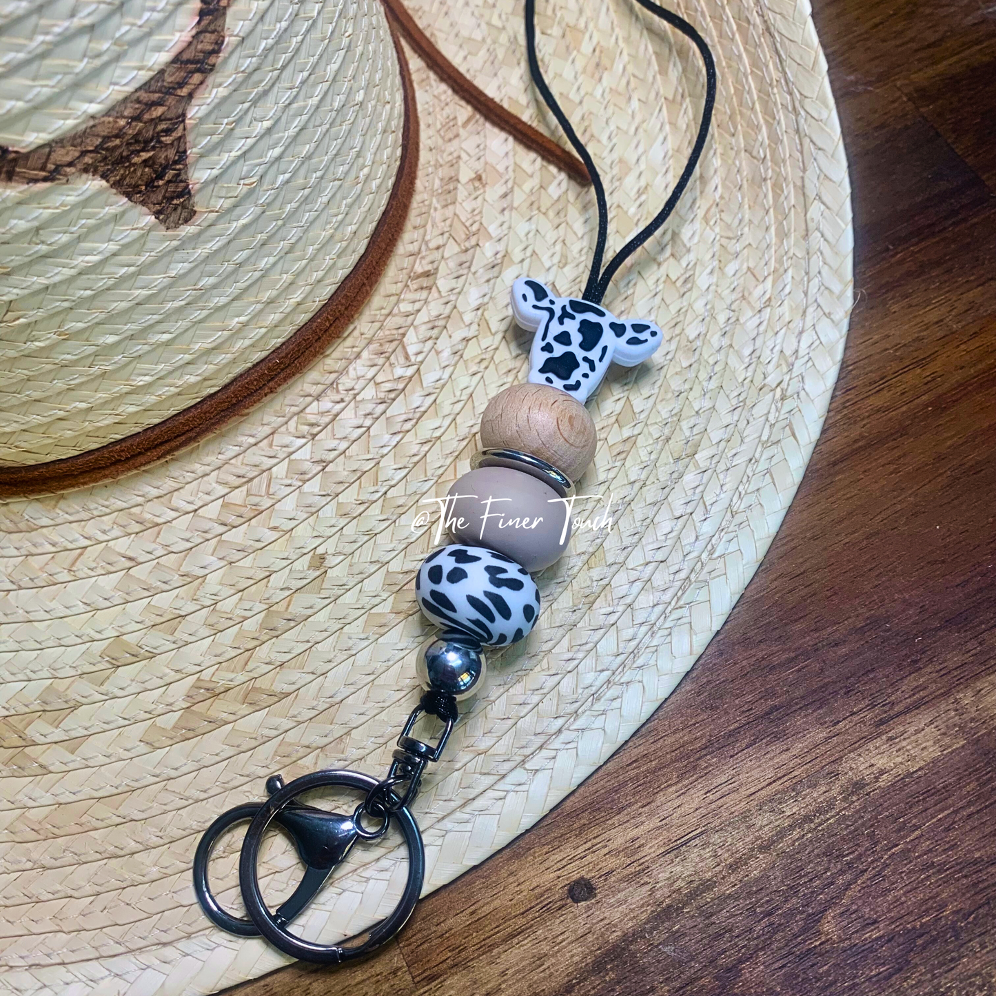 Cow Print - Silicone Lanyard