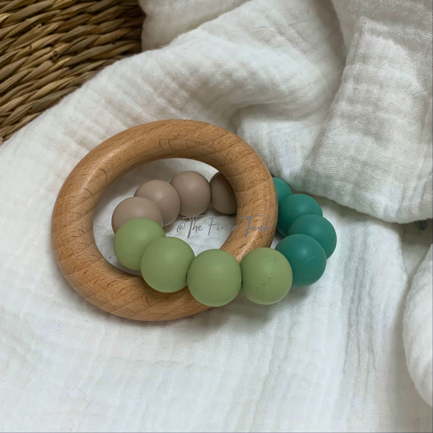 DUO Silicone & Beech Wood Teether