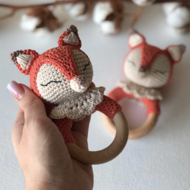 PERSONALISED Engraved Name - Crochet Rattles