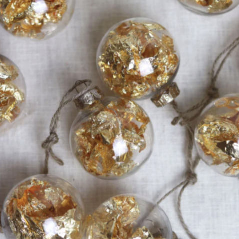 Gold Leaf Filled Bauble