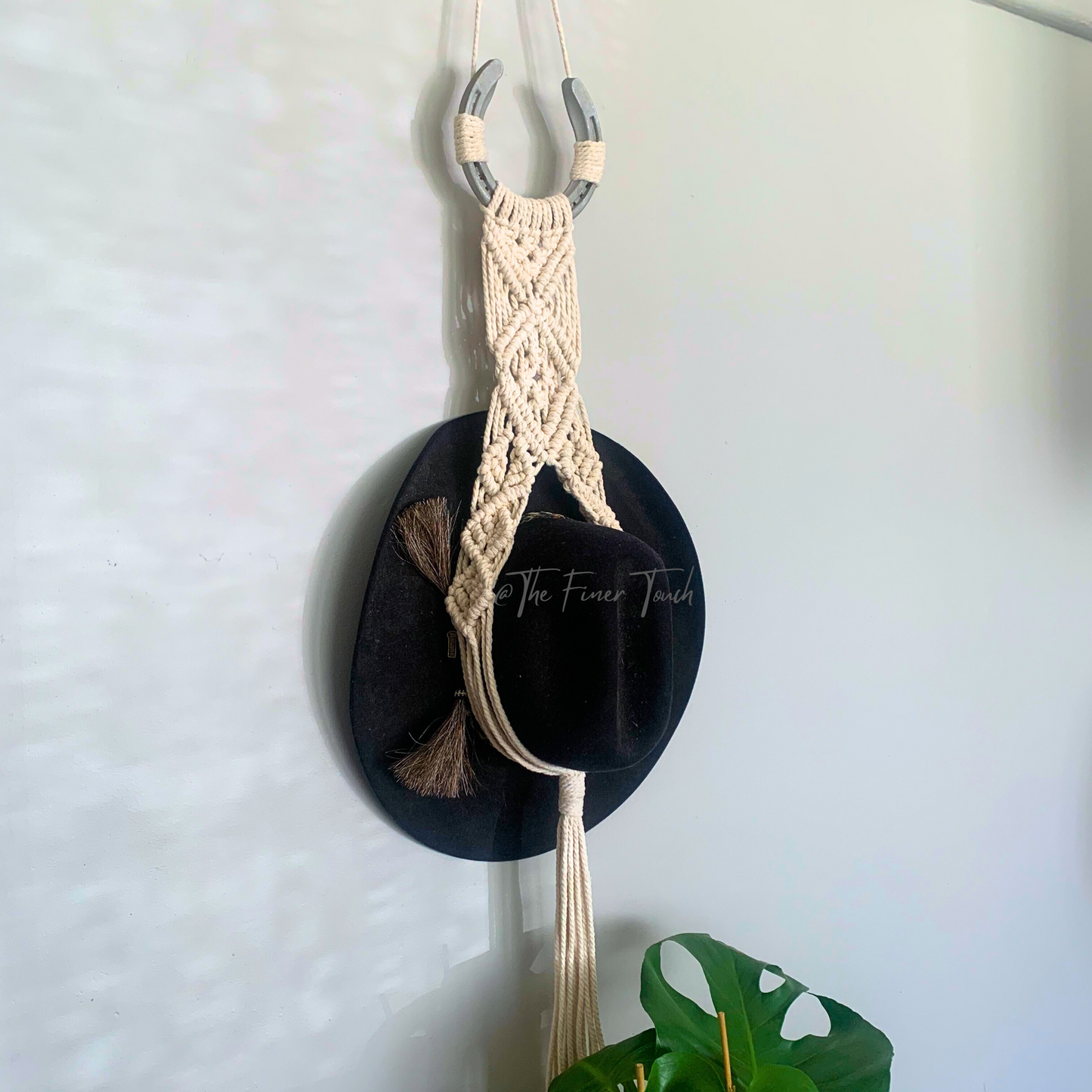 Horseshoe Macrame Hat Hanger
