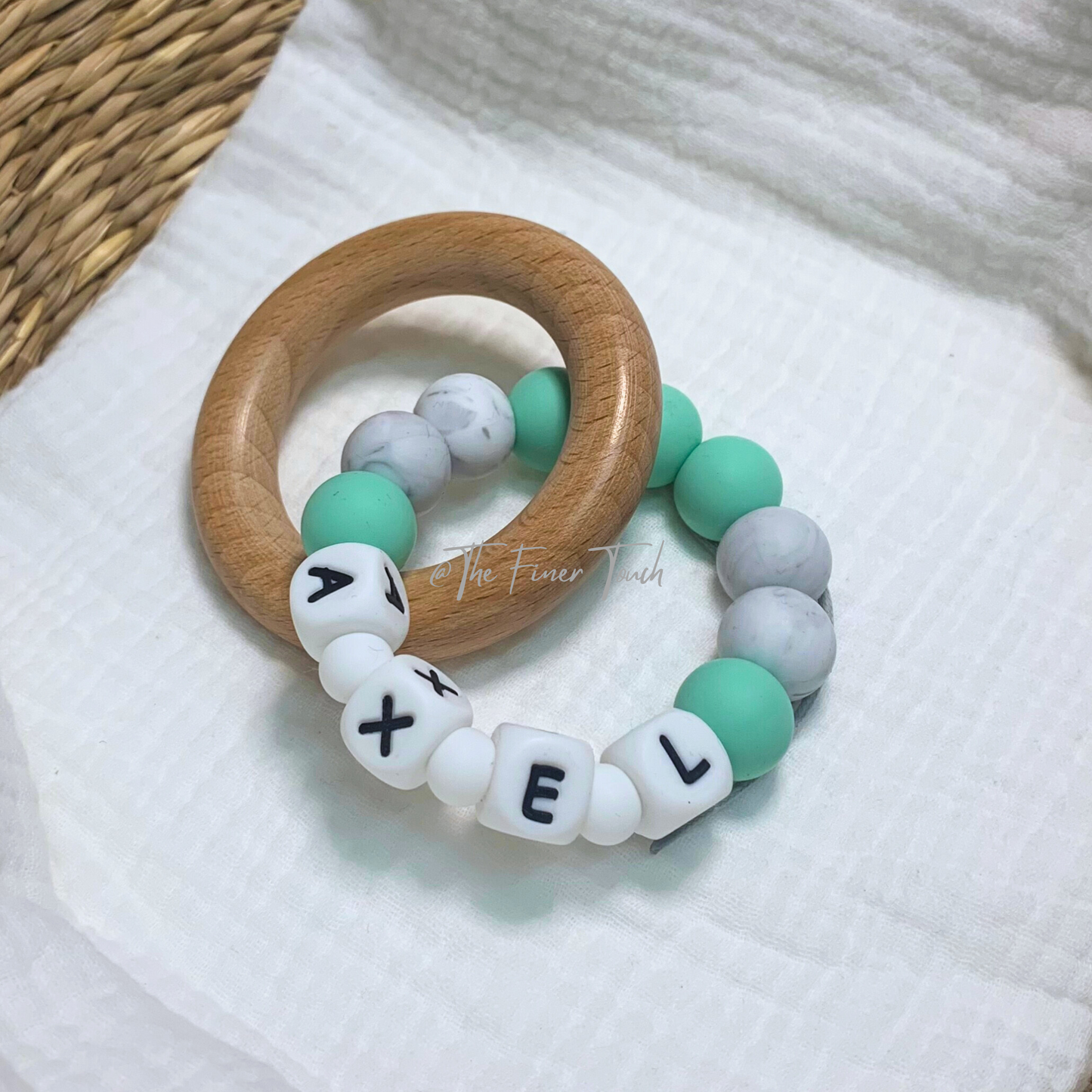 "Paris"- Personalised NAME Teether