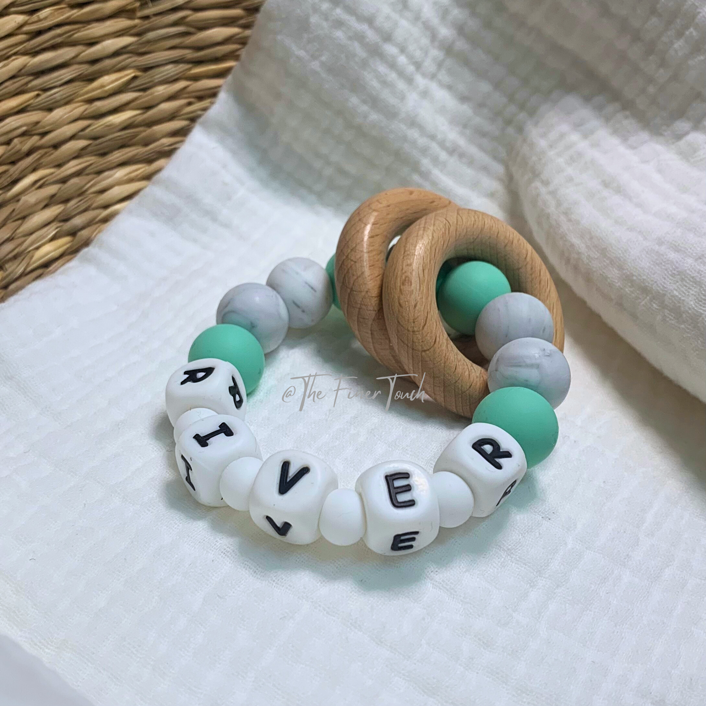 "Paris"- Personalised NAME Teether