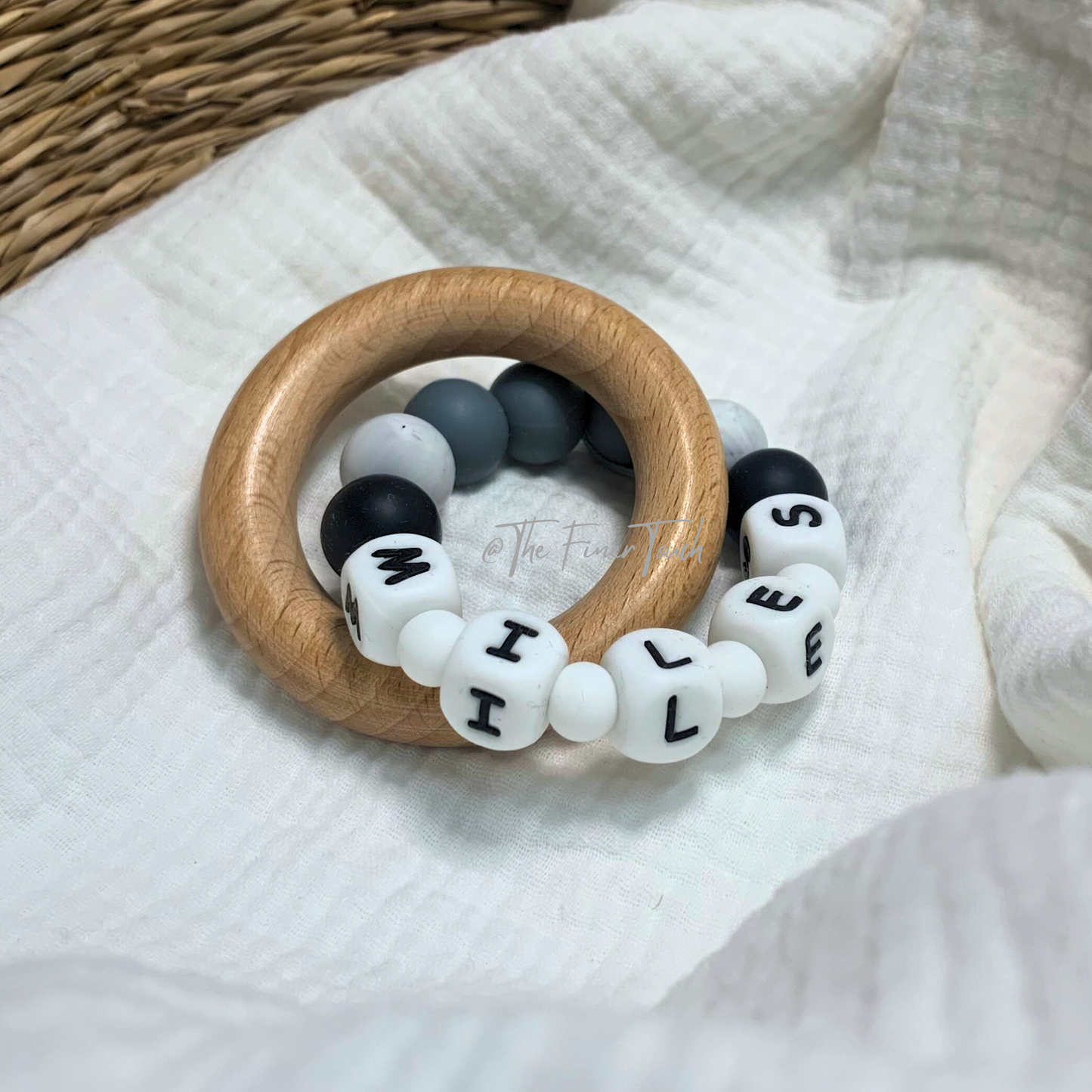 "Paris"- Personalised NAME Teether