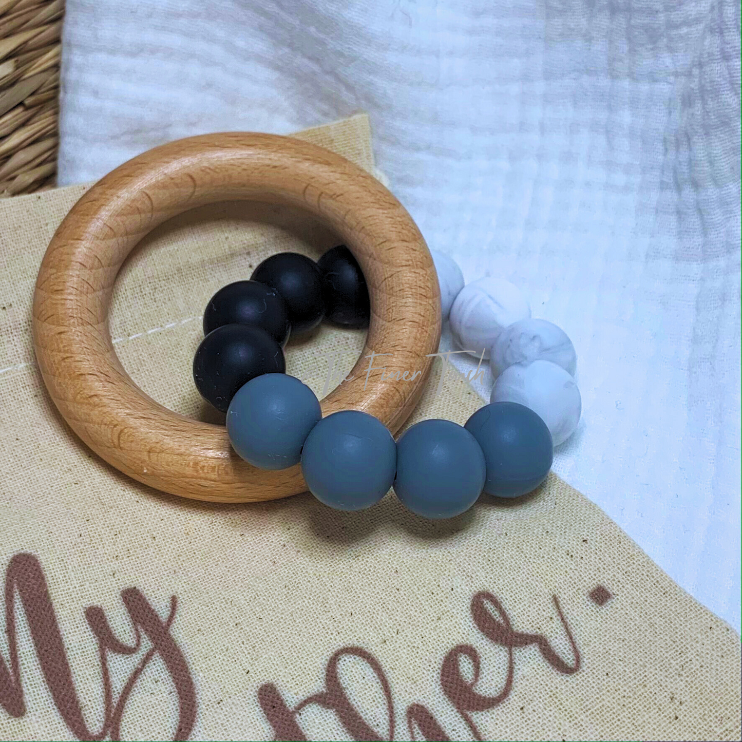 DUO Silicone & Beech Wood Teether