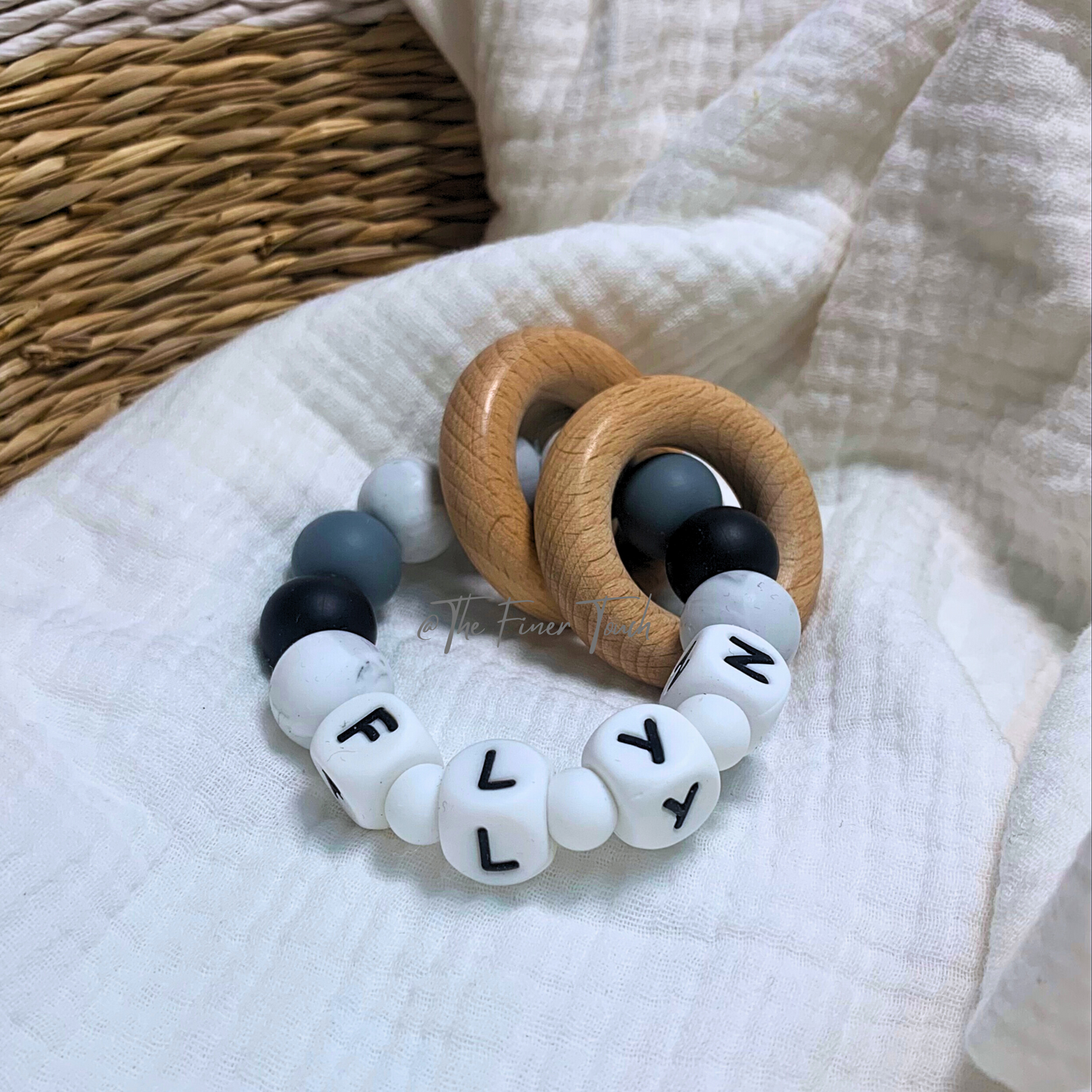 "Paris"- Personalised NAME Teether
