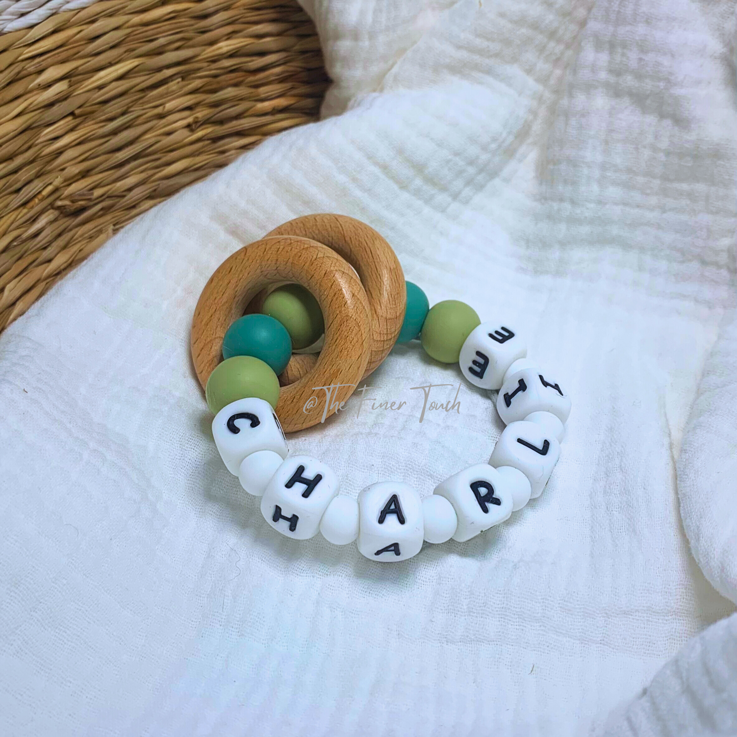 "Paris"- Personalised NAME Teether