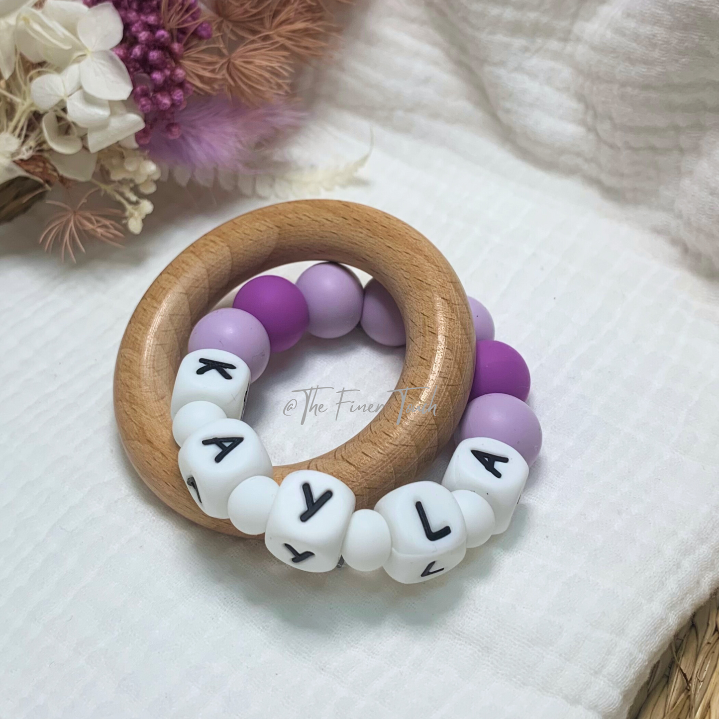 "Paris"- Personalised NAME Teether