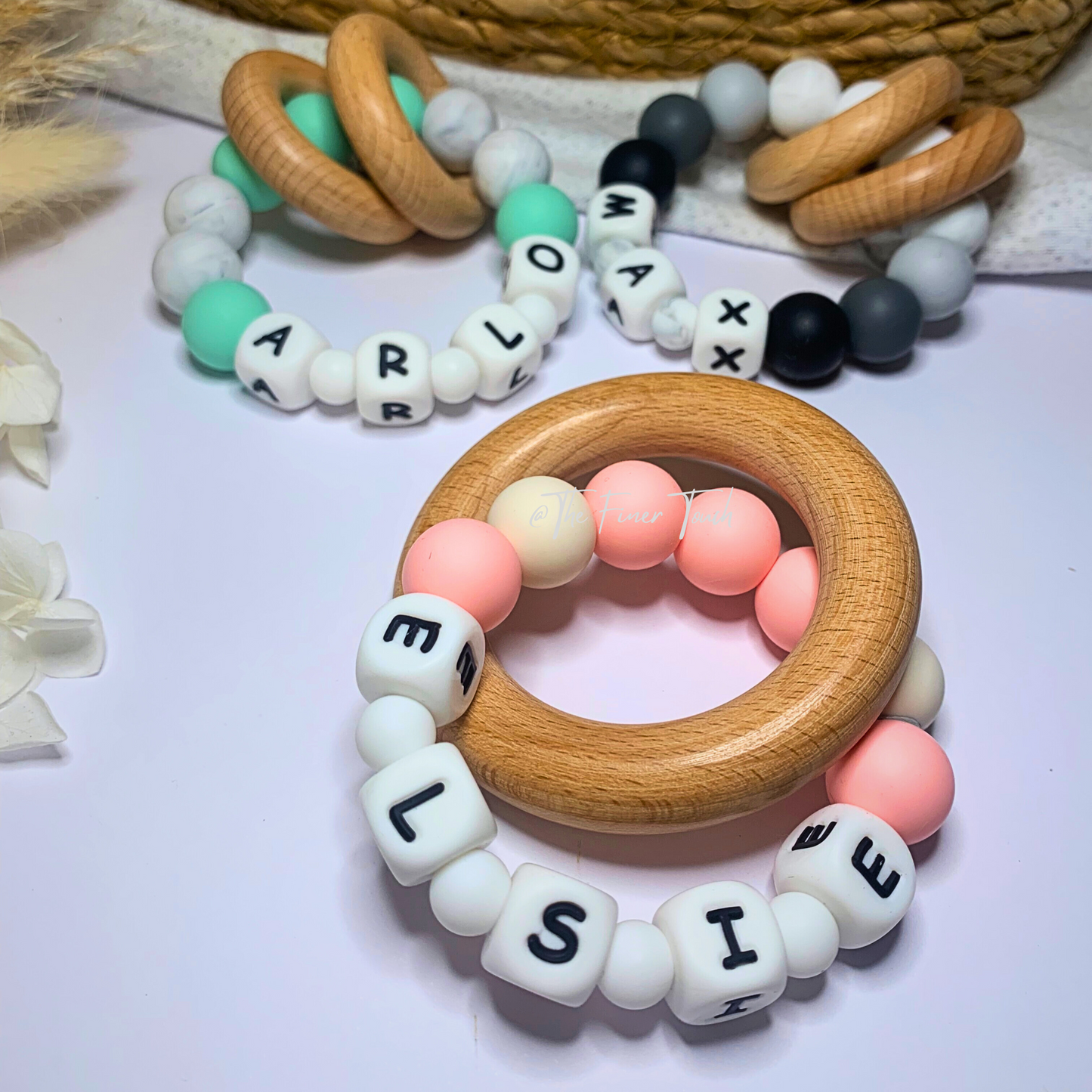 "Paris"- Personalised NAME Teether