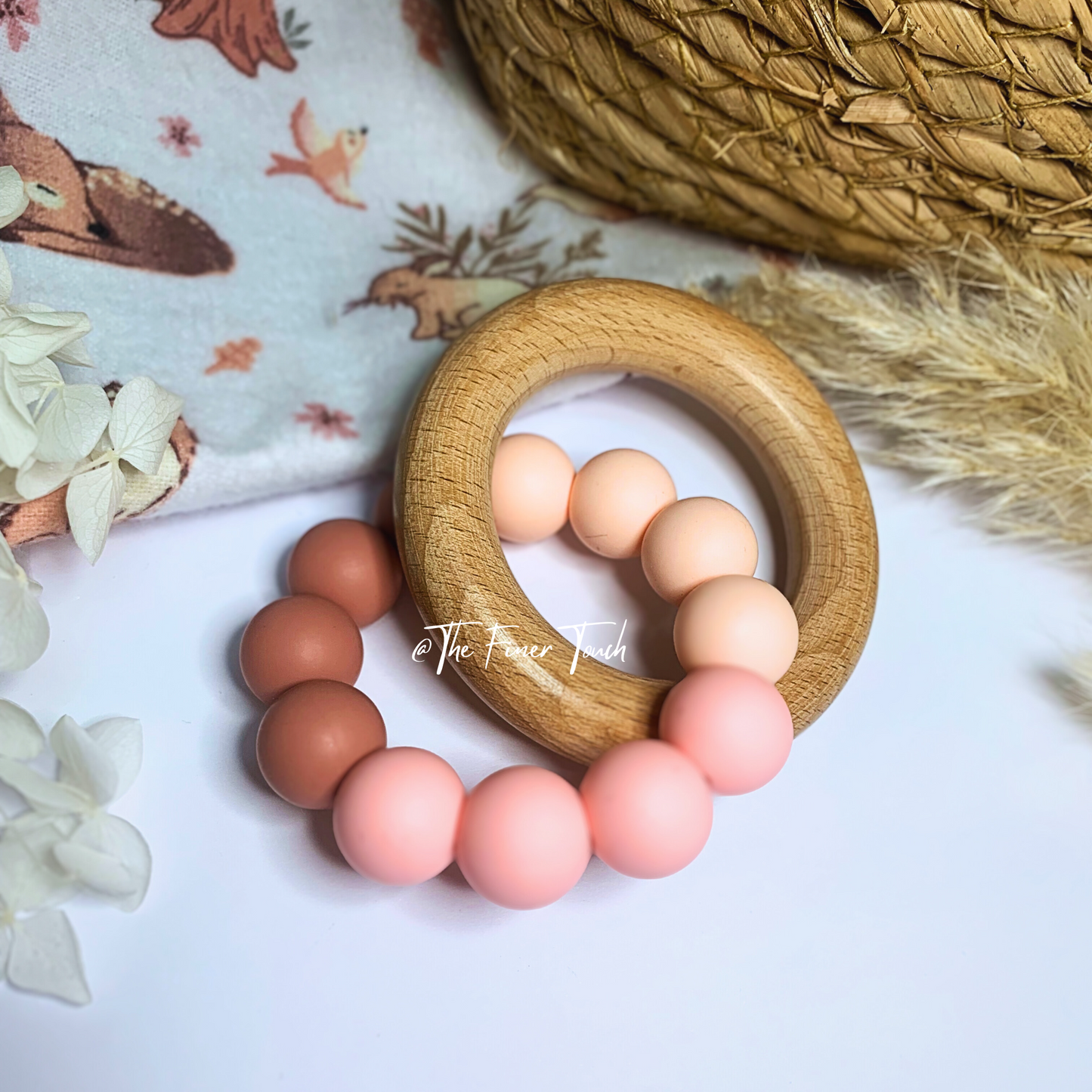 DUO Silicone & Beech Wood Teether