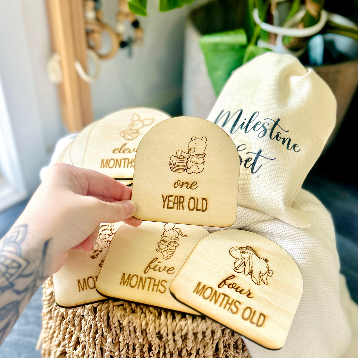 Winnie The Pooh - Wooden Milestone set