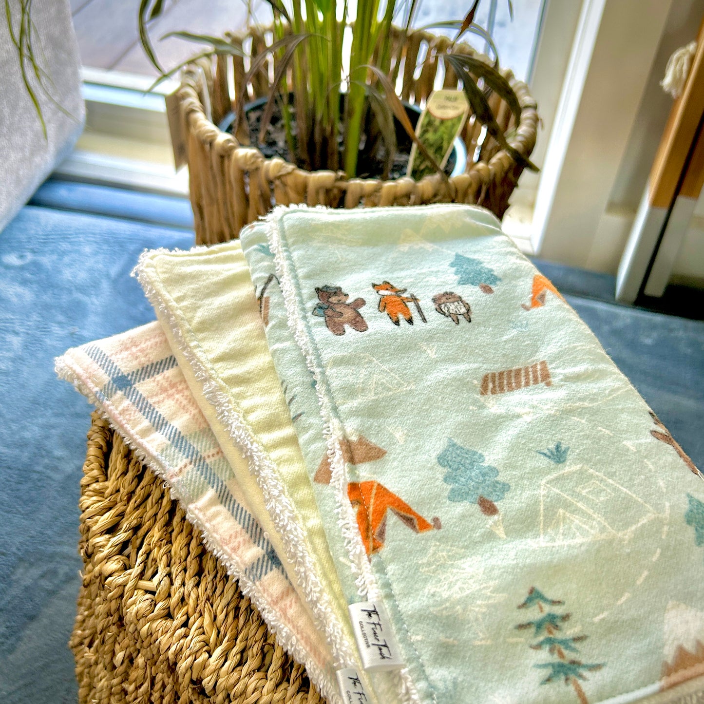Forest Animals - Cotton Towelling Burp Cloths