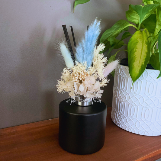 Dried Floral - Black Glass Reed Diffuser