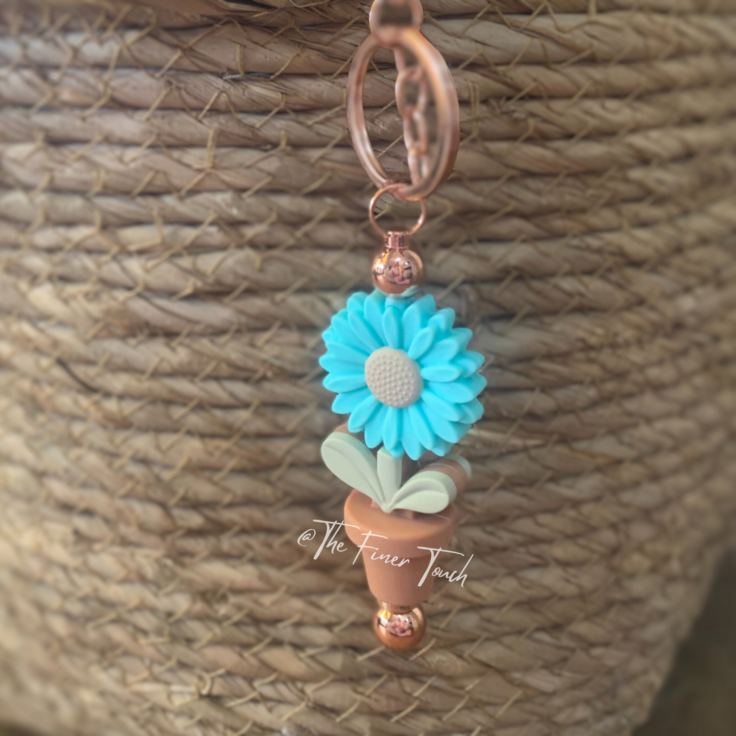 Speckled flower Pot Plant - key chain