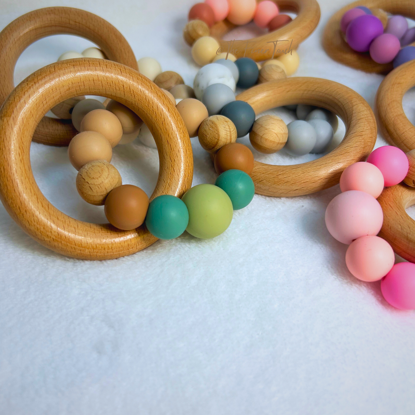 "Bailey" Silicone & Beech Teether