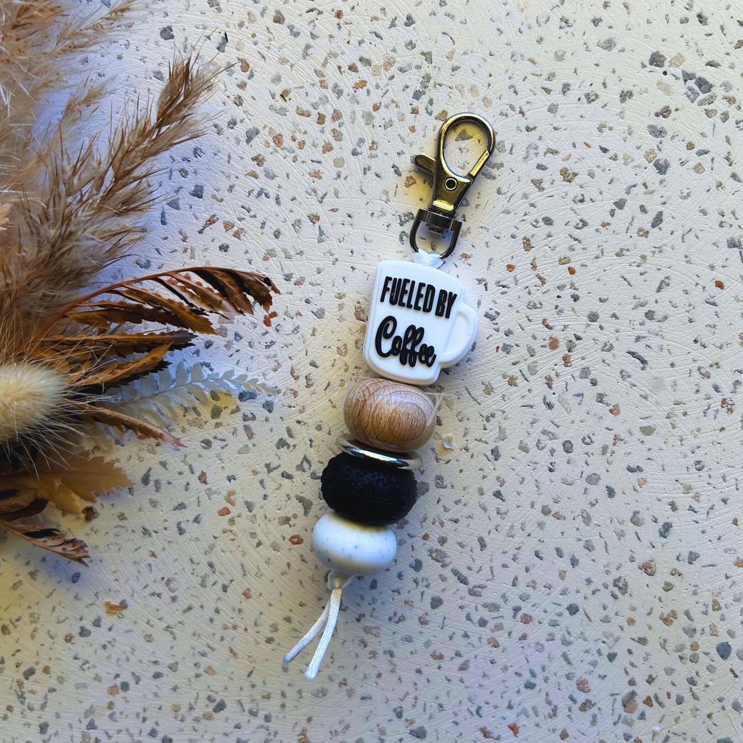 'Fueled By Coffee' - Keychain