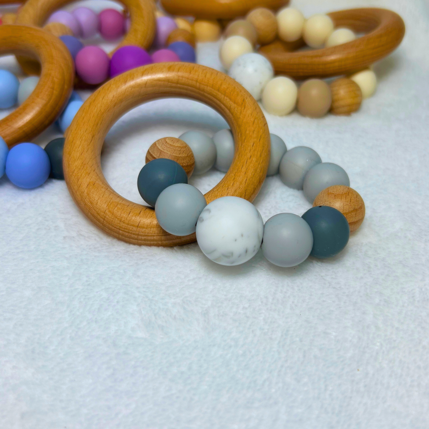 "Bailey" Silicone & Beech Teether