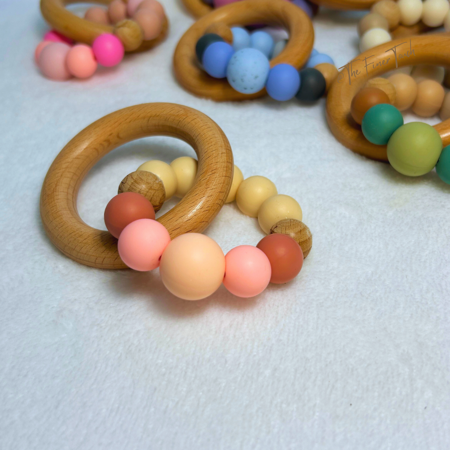 "Bailey" Silicone & Beech Teether