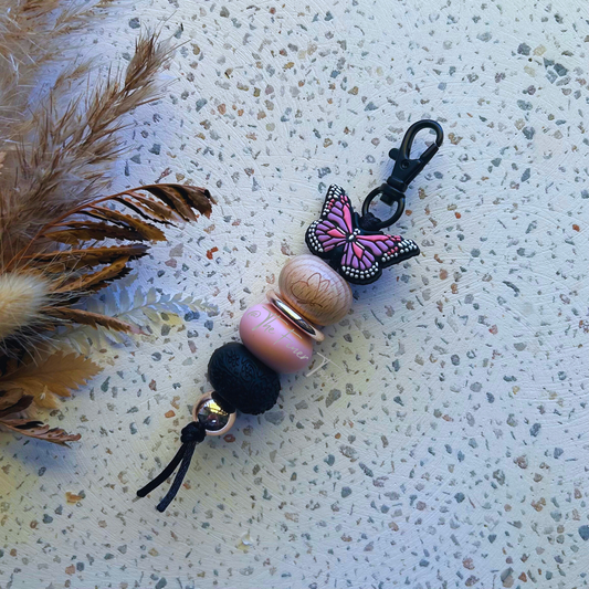 Pink Butterfly - Keychain