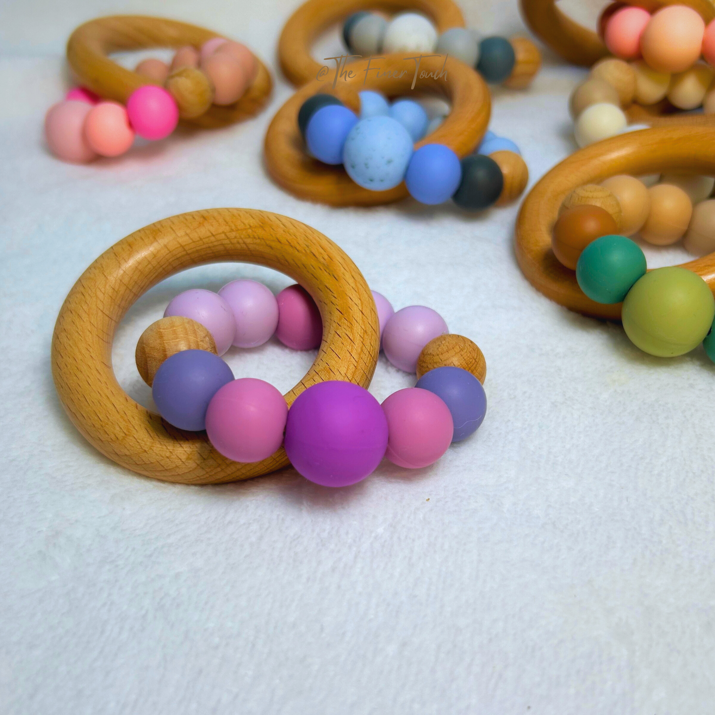 "Bailey" Silicone & Beech Teether