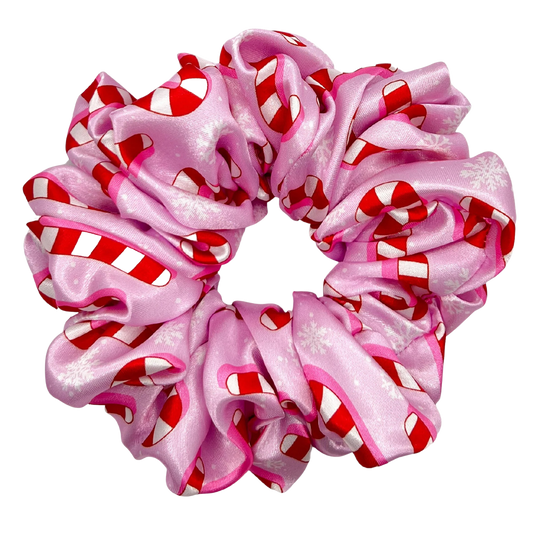 Satin Candy Cane - Scrunchie