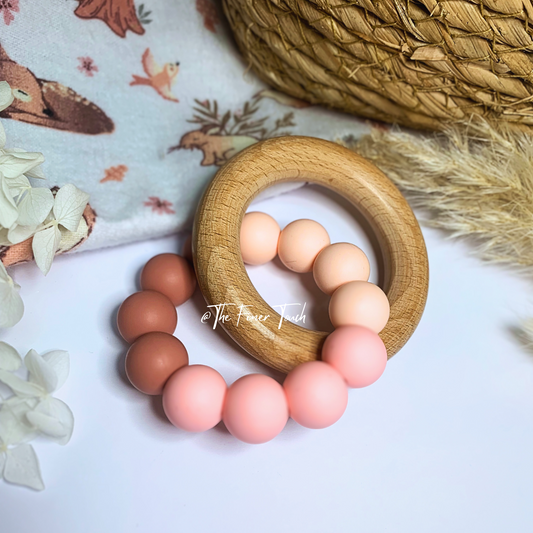 DUO Silicone & Beech Wood Teether